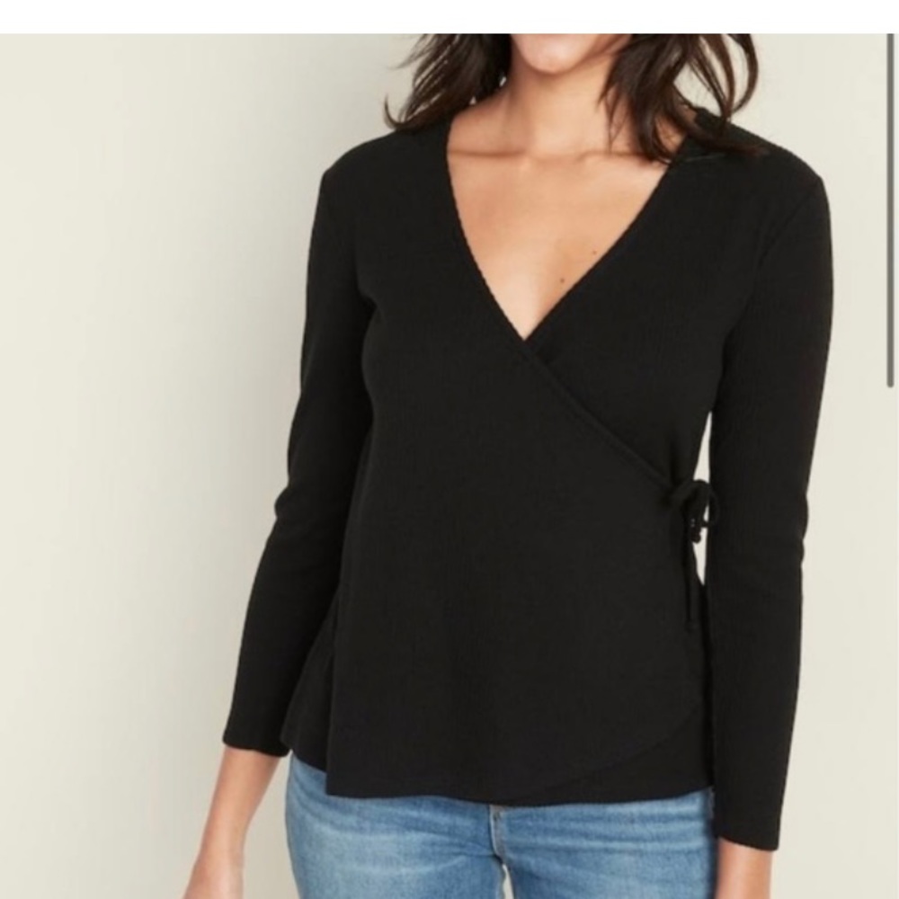 Old Navy Ribbed Wrap Top